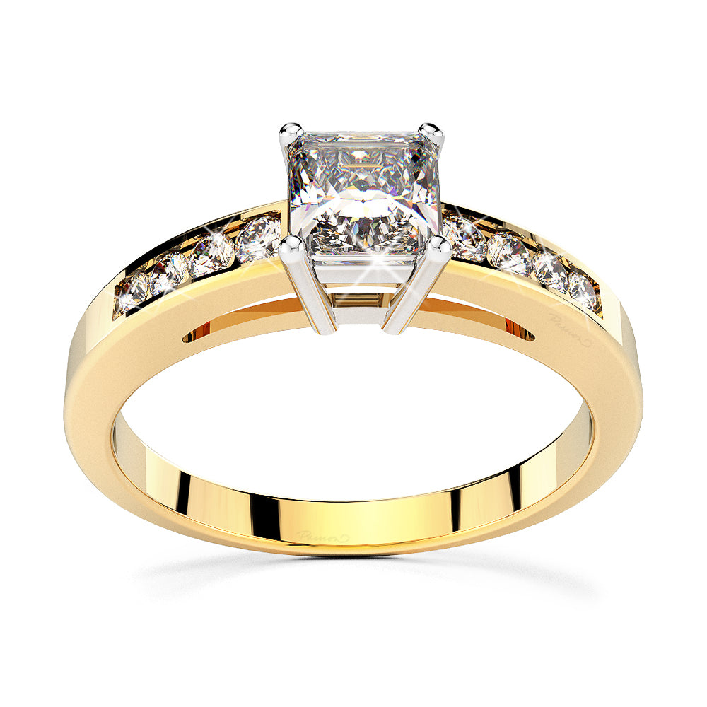 0.85ct. tw. Channeau Diamond Engagement Ring (JAA/NCJV Certified)