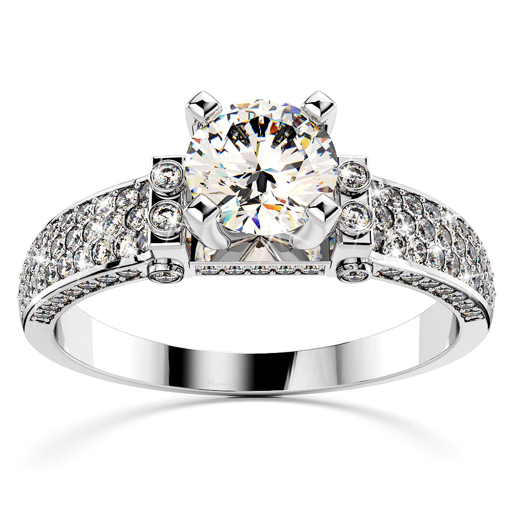 [EGL Certified] Diamond Engagement Ring in 14ct White Gold (TDW=1.08 Carats)