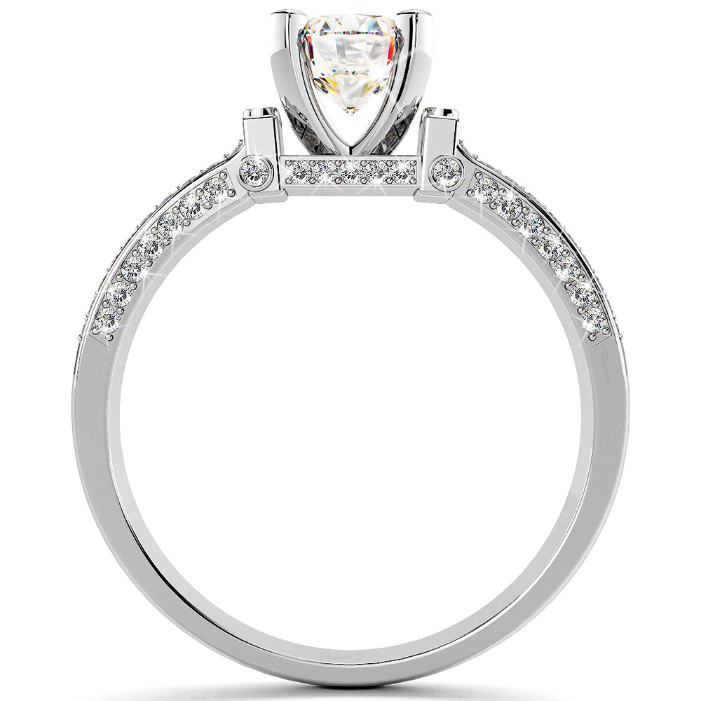 [EGL Certified] Diamond Engagement Ring in 14ct White Gold (TDW=1.08 Carats)