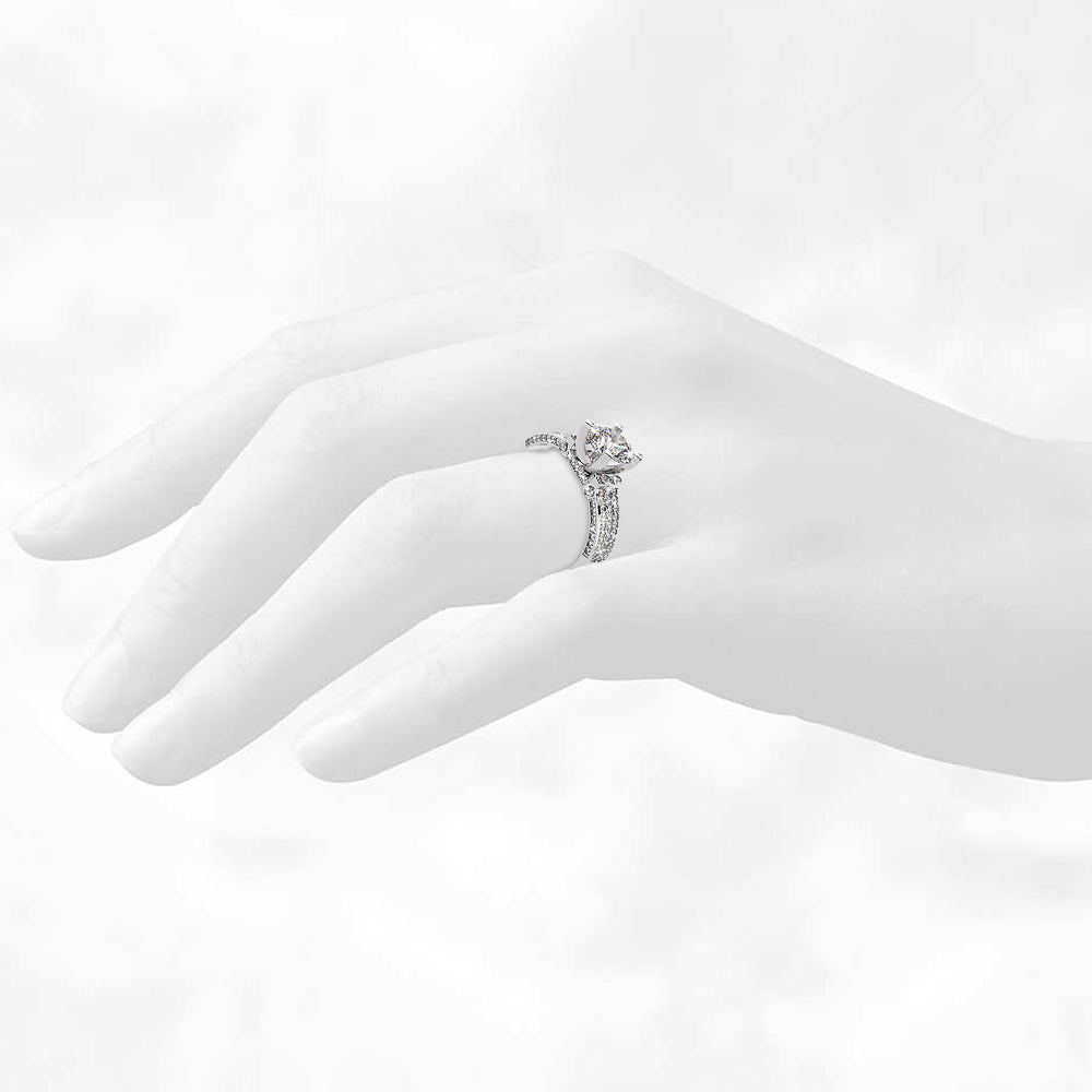 [EGL Certified] Diamond Engagement Ring in 14ct White Gold (TDW=1.08 Carats)