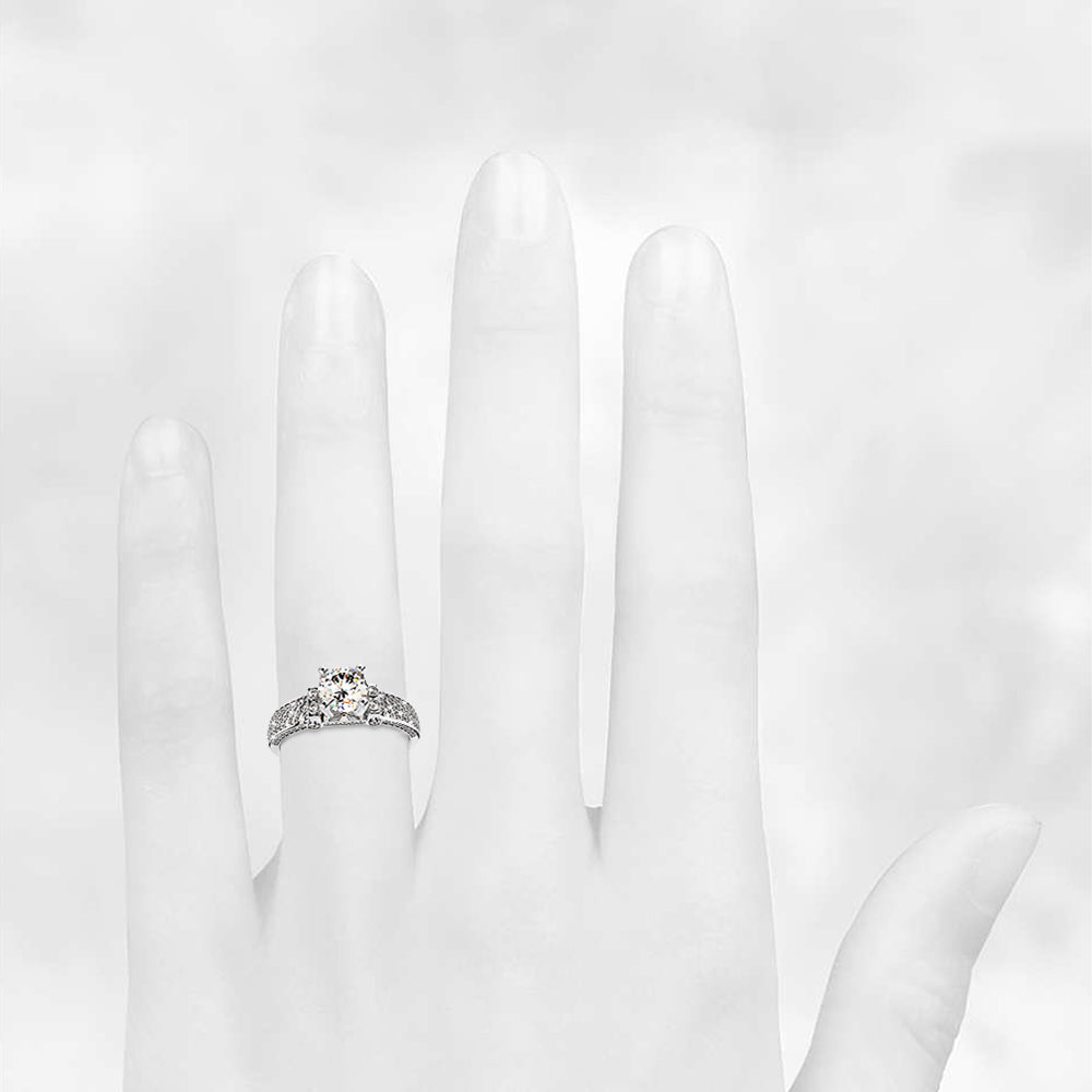[EGL Certified] Diamond Engagement Ring in 14ct White Gold (TDW=1.08 Carats)
