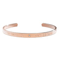 Genuine Single Diamond Set Roman To Infinity & Beyond Cuff Bangle Rose Gold Titanium - Brilliant Co