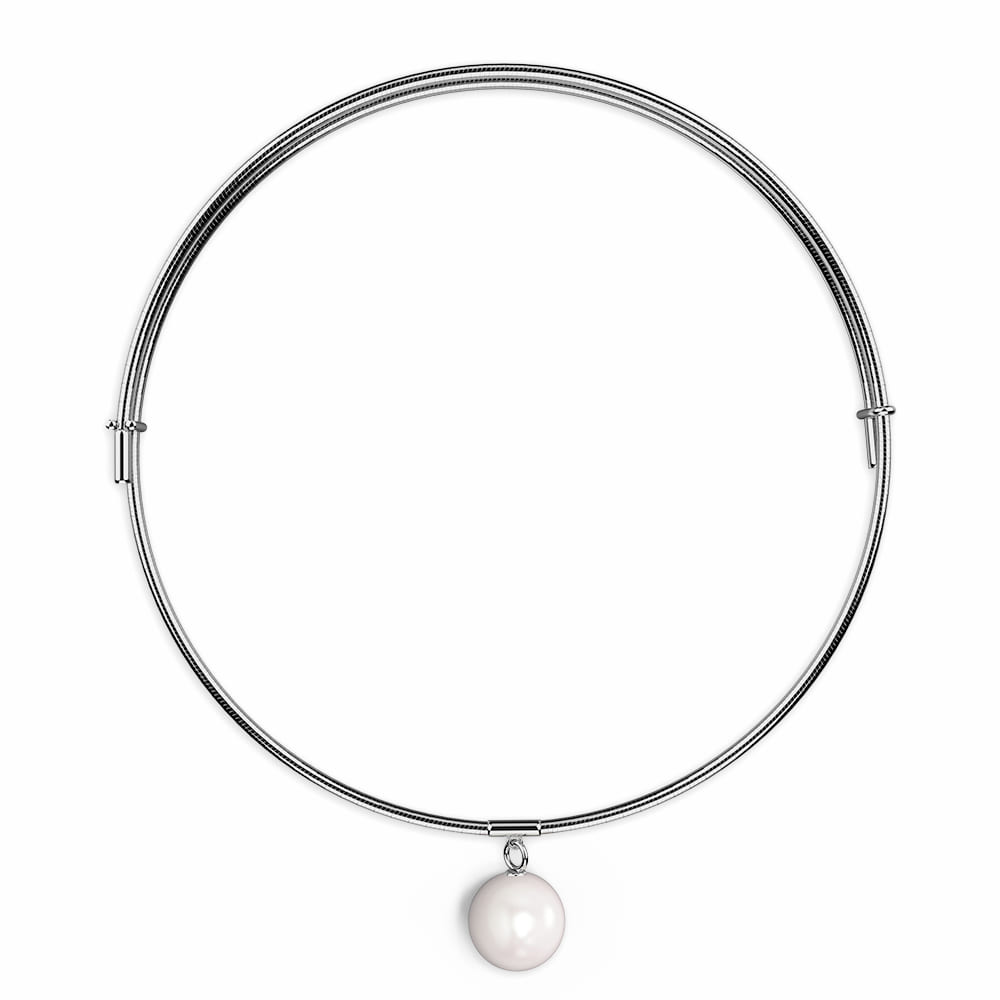 Eternal Akoya Pearl Bracelet Encased in 18k White Gold