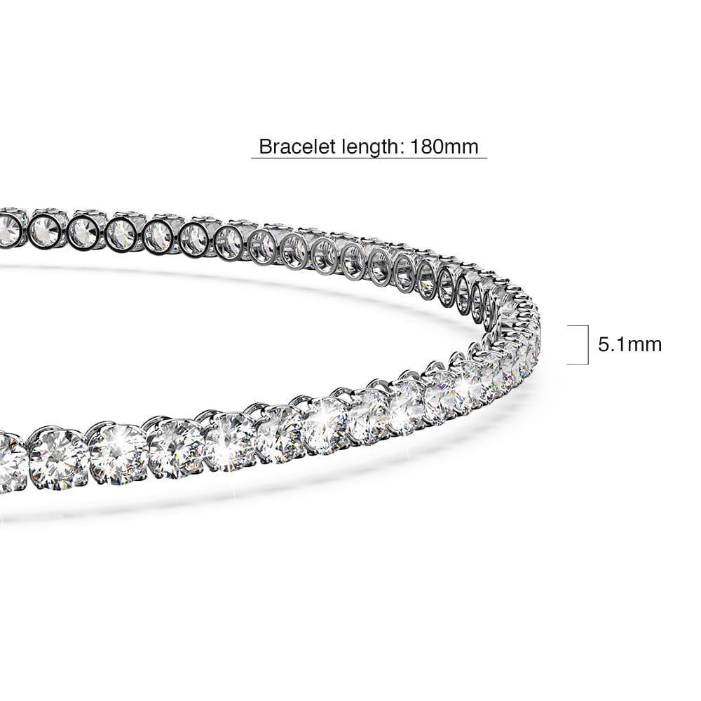 1ct Crystal Halo Diamond Bracelet Encased in 18k White Gold
