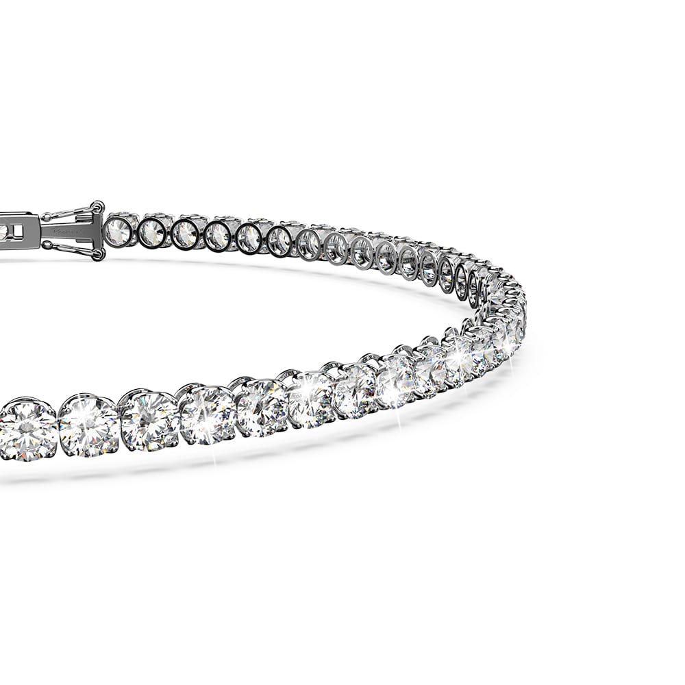 2ct Crystal Halo Diamond Bracelet Encased in 18k White Gold