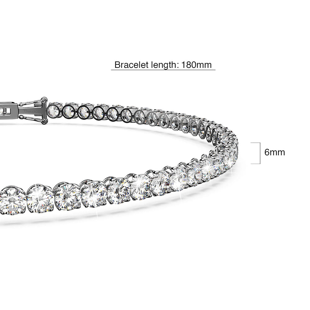 2ct Crystal Halo Diamond Bracelet Encased in 18k White Gold