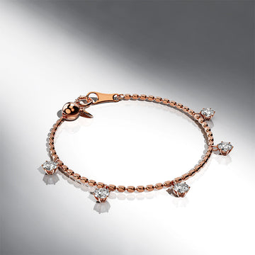 Intoxicating Charm Diamond Bracelet Encased in 18k Rose Gold