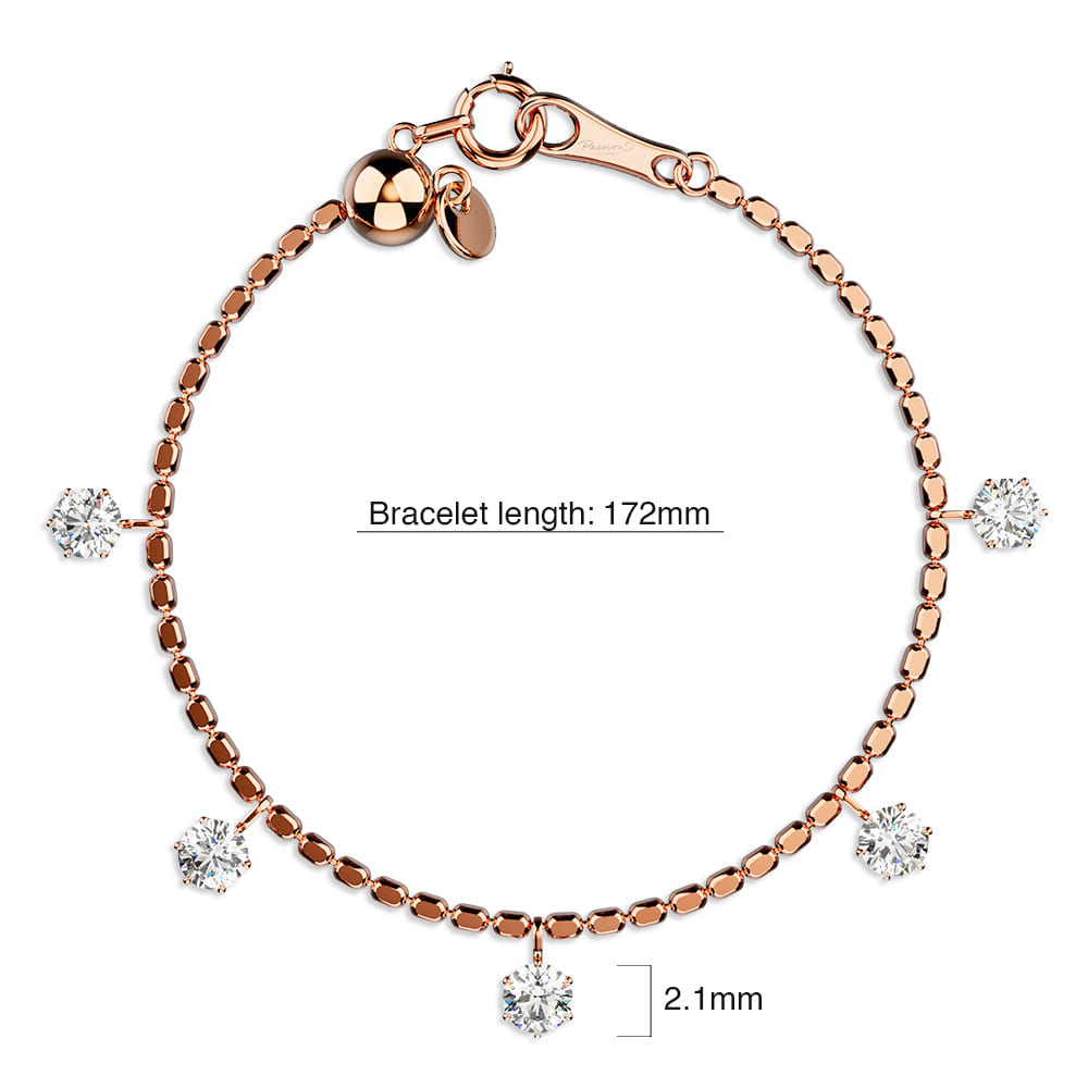 Intoxicating Charm Diamond Bracelet Encased in 18k Rose Gold