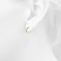 9ct Yellow Gold 15mm Rounded Hoop Earrings - Brilliant Co