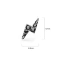 Black Diamond Thunder Stud Earrings Encased in 18k White Gold