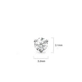 Timeless Solitaire Stud Diamond Earrings Encased in 18k White Gold