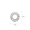 Delicate Diamond Halo Stud Earrings Encased in 18k White Gold