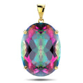 9ct Yellow Gold 11.50ct Massive Mystic Topaz Pendant