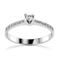 9ct White Gold 0.21 Carats Accented Diamond Ring