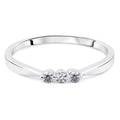 10ct White Gold 0.09 Carats Trilogy Diamonds