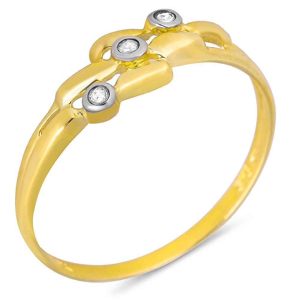 9ct Yellow Gold 3pts Diamond Ring