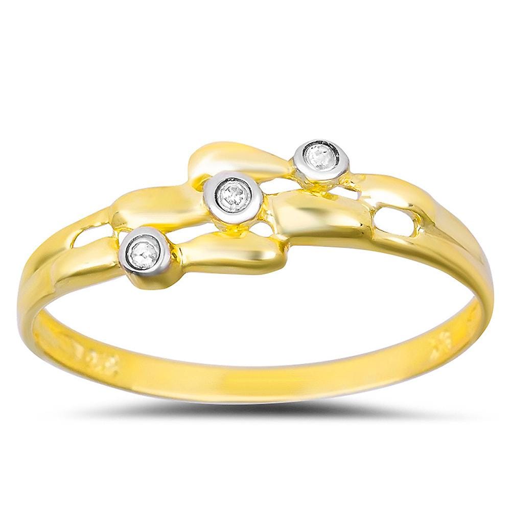 9ct Yellow Gold 3pts Diamond Ring