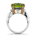 Solid Sterling Silver with Round Cut Peridot Ring