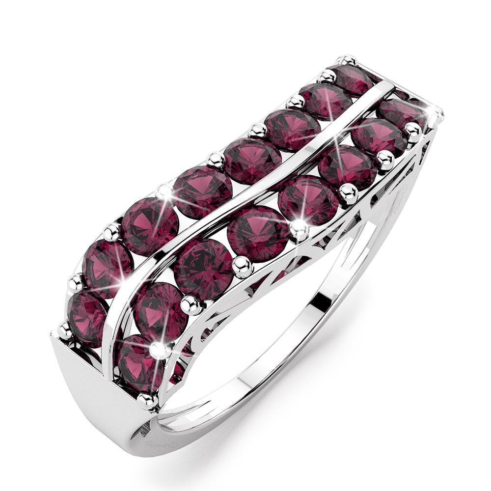 Silver Rube Rings Solid Sterling Silver Ruby Ring