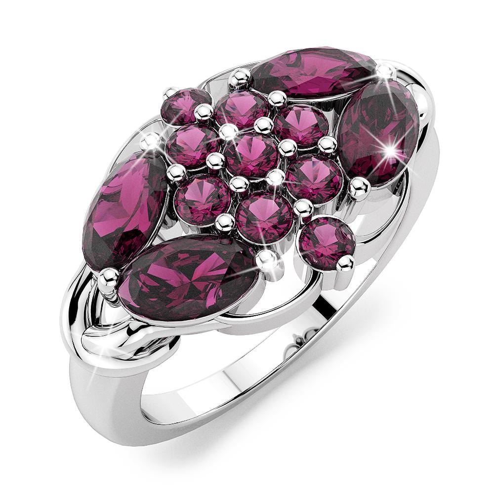 Solid Sterling Silver Ruby Ring