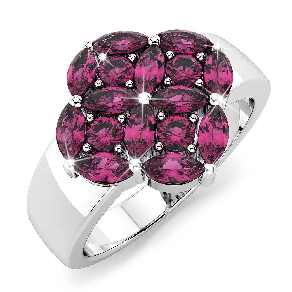 Solid Sterling Silver Ruby Ring