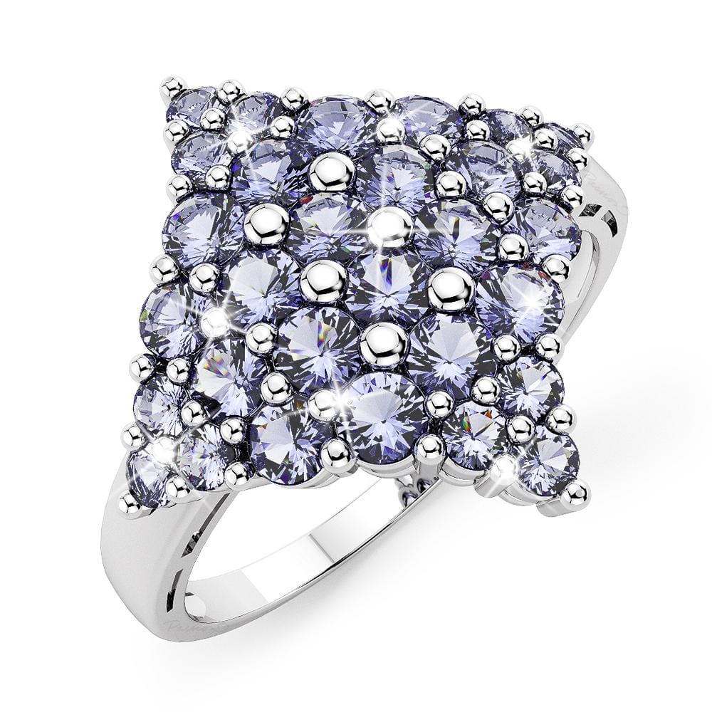 Solid Sterling Silver Tanzanite Ring