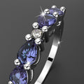 Solid Sterling Silver Tanzanite Ring