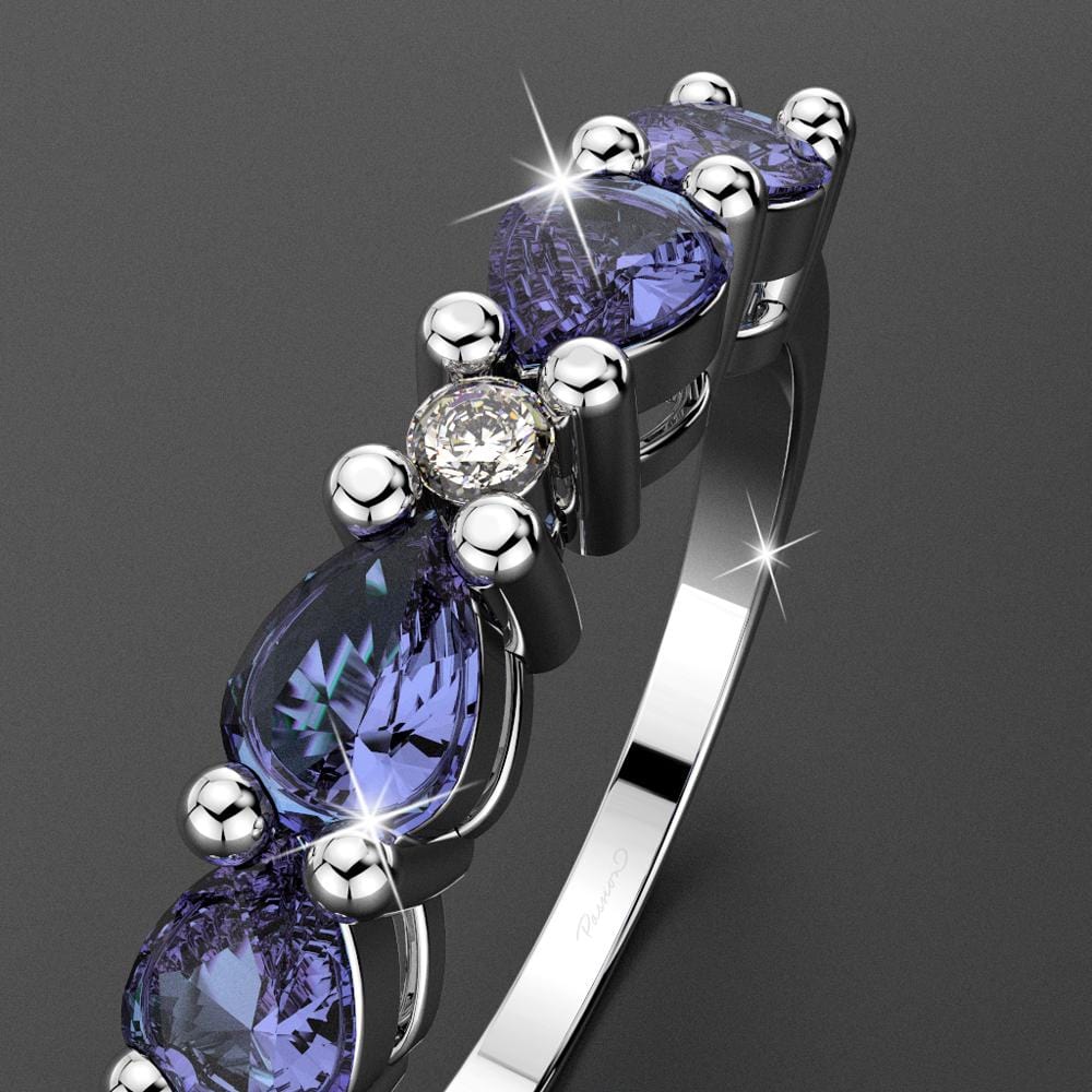 Solid Sterling Silver Tanzanite Ring