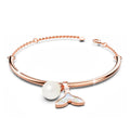 Boxed Pretty in Nacre Necklace and Bracelet Bangle Set in Rose Gold