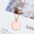 Boxed Numeral Encircle 2 Pc Necklaces Set in Rose Gold