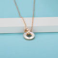 Boxed Numeral Encircle 2 Pc Necklaces Set in Rose Gold