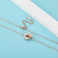 Boxed Numeral Encircle 2 Pc Necklaces Set in Rose Gold