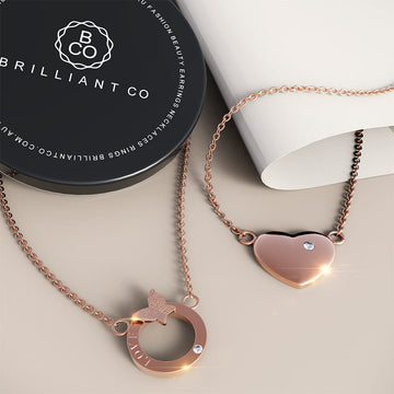 Boxed Lovable Duo
2 Pc Necklaces Set in Rose Gold
