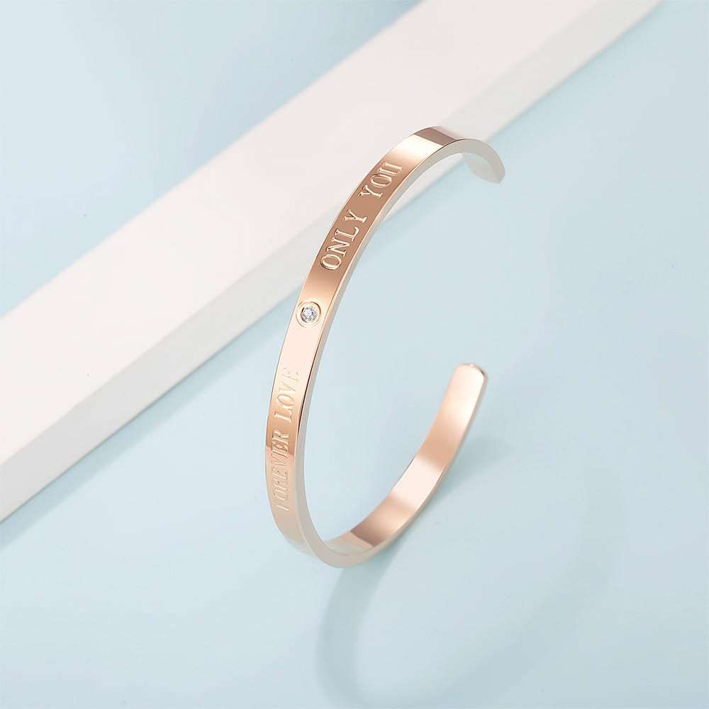 Boxed Minimal Arte 2 Pc Bangle Set in Rose Gold