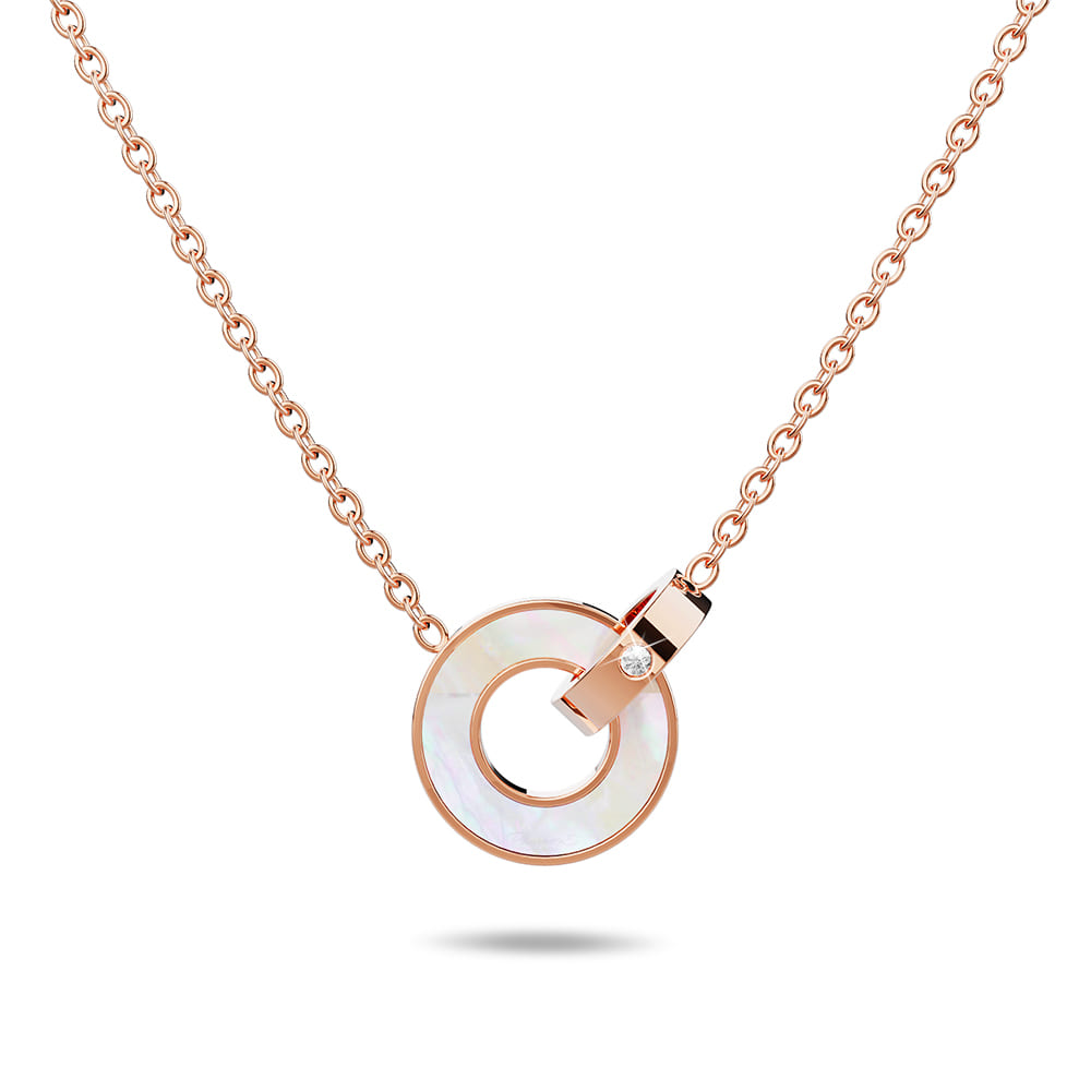 Boxed Simply Enchanted Necklace and Ring Set in Rose Gold