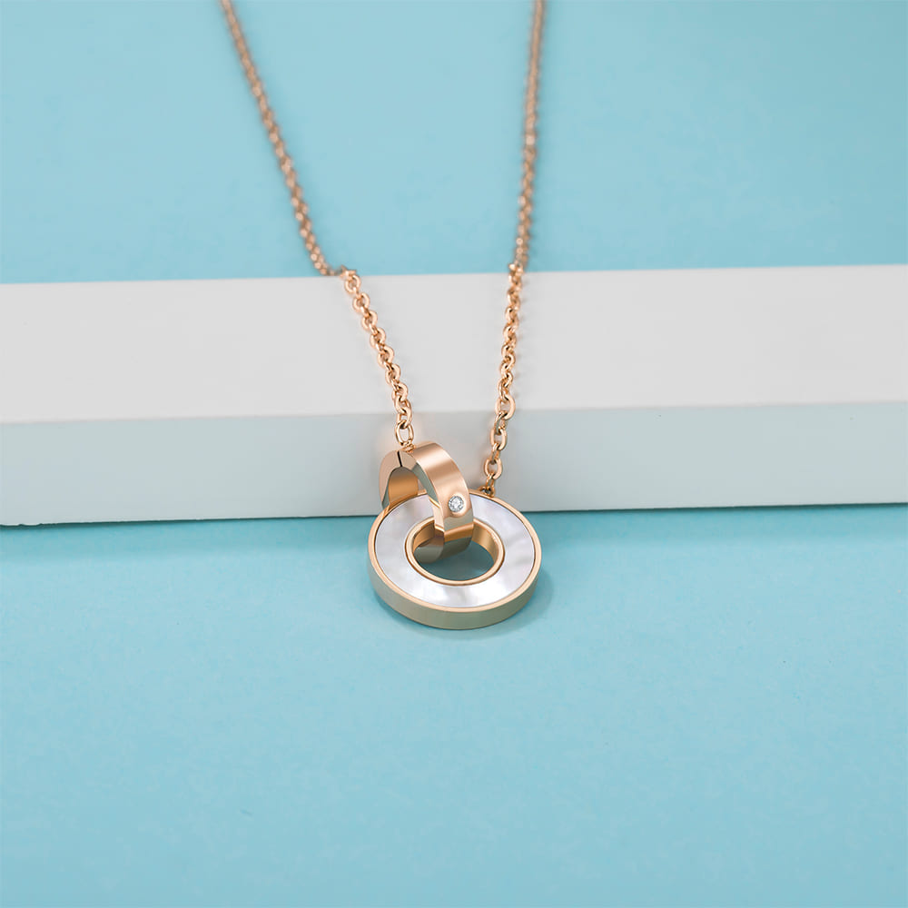 Boxed Simply Enchanted Necklace and Ring Set in Rose Gold