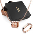 Boxed Timeless Touch Necklace and Ring Set in Rose Gold