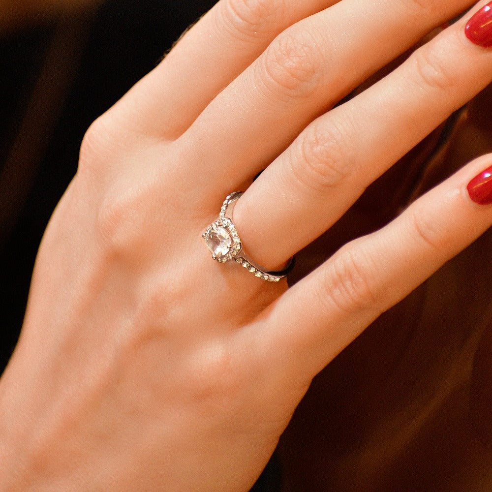 Engagement Ring Embellished With SWAROVSKI¬Æ Crystals