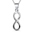 Boxed Solid 925 Sterling Silver Infinity Necklace And Earrings Small Set - Brilliant Co