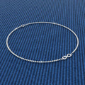 Solid 925 Sterling Silver Infinity Charm Beaded Anklet - Brilliant Co