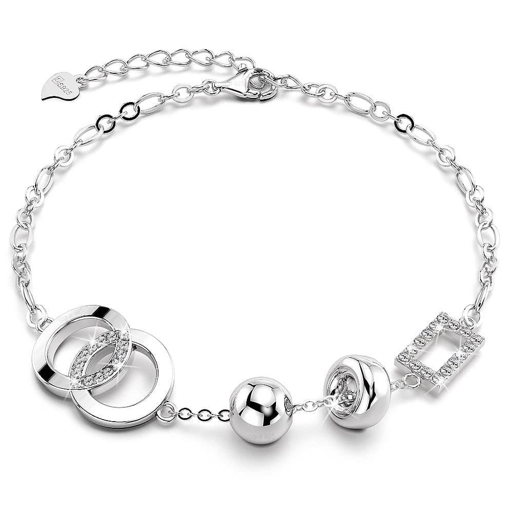 Solid 925 Sterling Silver Designer Link Bracelet