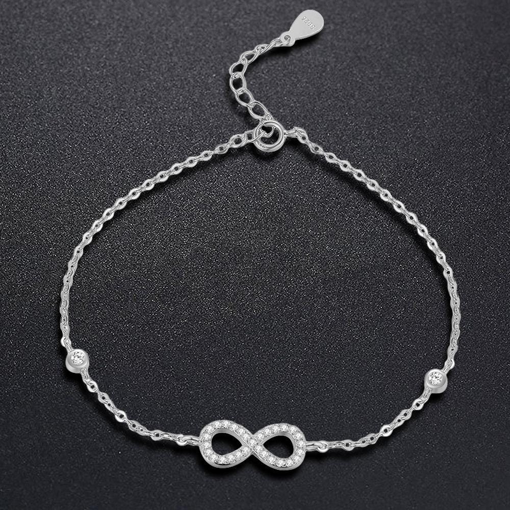 Solid 925 Sterling Silver Eternity Band Bliss Bracelet