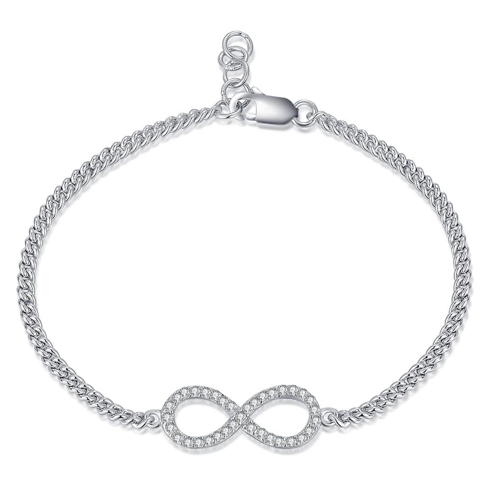 Solid 925 Sterling Silver Endless Love Bracelet