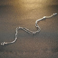 Solid 925 Sterling Silver Double Strand Bracelet