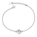 Solid 925 Sterling Silver White Blossom Bracelet