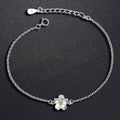 Solid 925 Sterling Silver White Blossom Bracelet