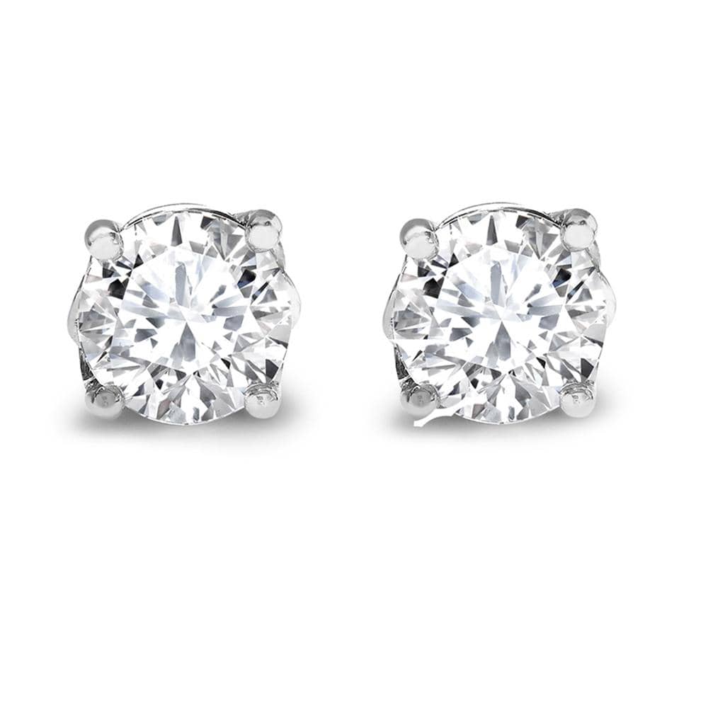Solid 925 Sterling Silver Studs Embellished with Swarovski Zirconia - Brilliant Co