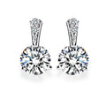 Solid 925 Sterling Silver Constantine Burst Diamonelle Earrings - Brilliant Co