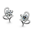 Solid 925 Sterling Silver Loved One Diamonelle Earrings - Brilliant Co