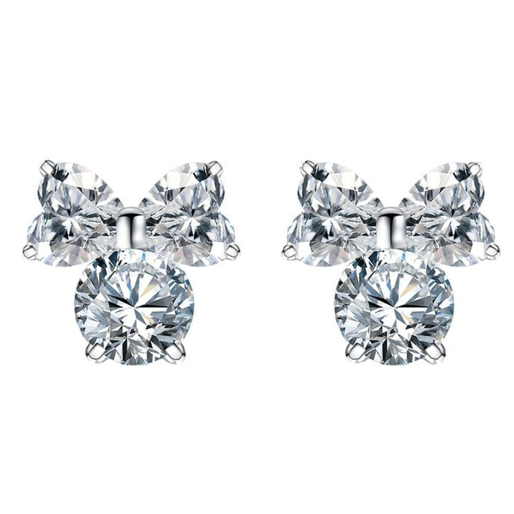 Solid 925 Sterling Silver Amelia Crystal Earrings - Brilliant Co